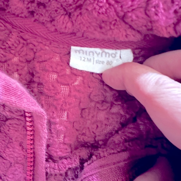 12M MINYMO | Teddy Fleece Jacket Pink - Picture 4 of 4